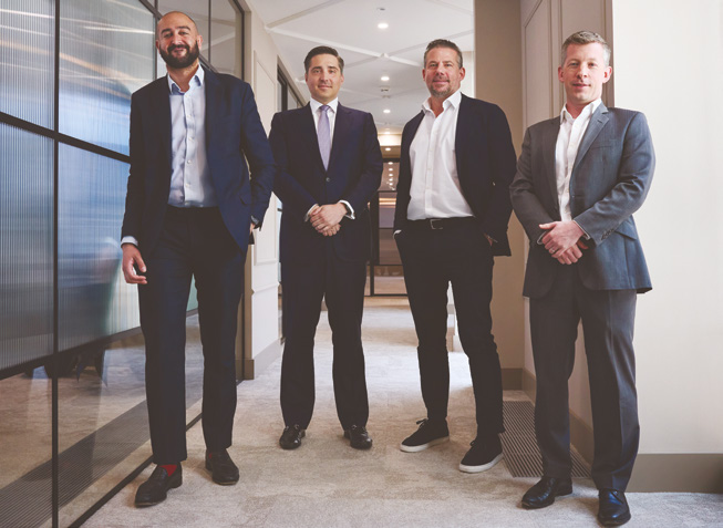 L-R: Adam Baghdadi, Head of lending solutions, Arrow Global; David White, Head of real estate debt strategies, Europe, LaSalle; Shaun Connery, Managing director, head of European debt, Affinius Capital; and David Mortimer, Co-head of real estate debt, ICG